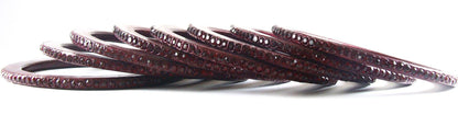 sukriti rajasthani traditional maroon lac bangles for women - set of 8
