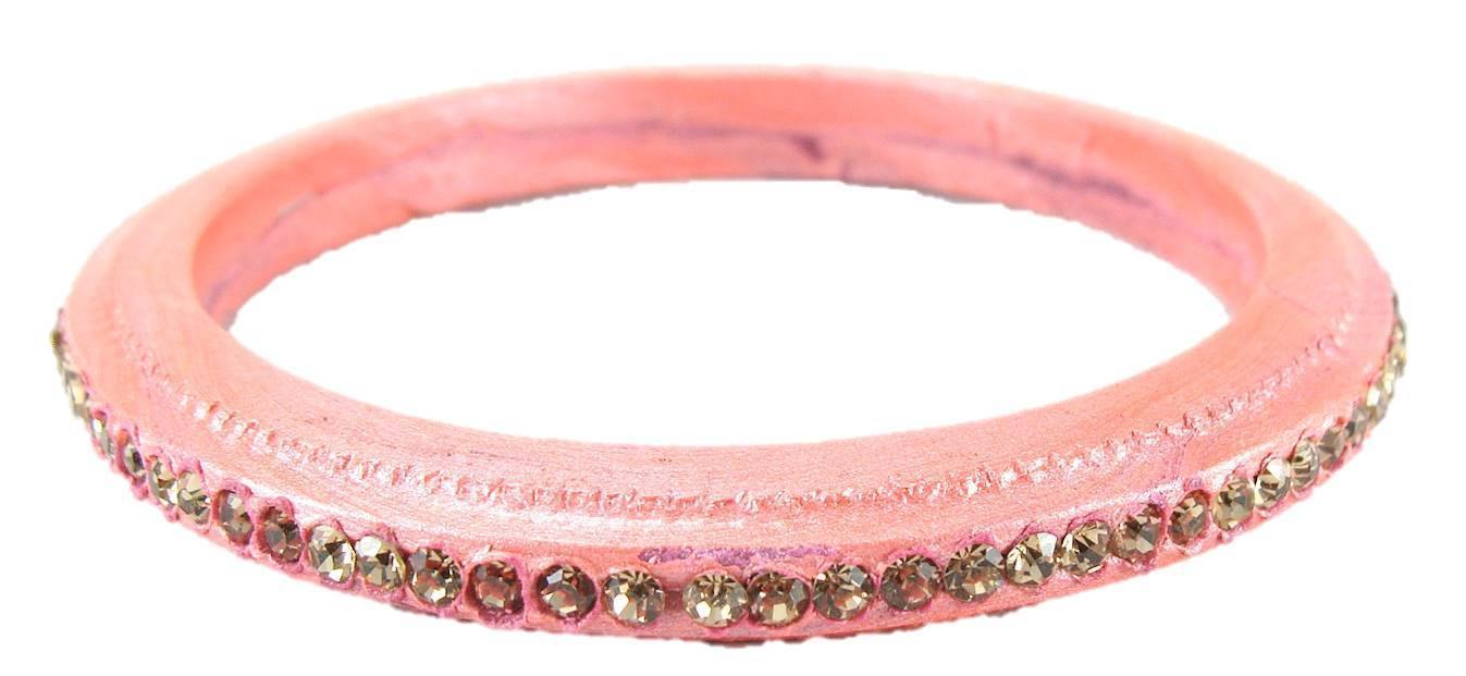sukriti rajasthani wedding baby-pink lac bangles for women - set of 6
