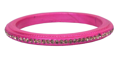 sukriti rajasthani wedding pink lac bangles for women - set of 6