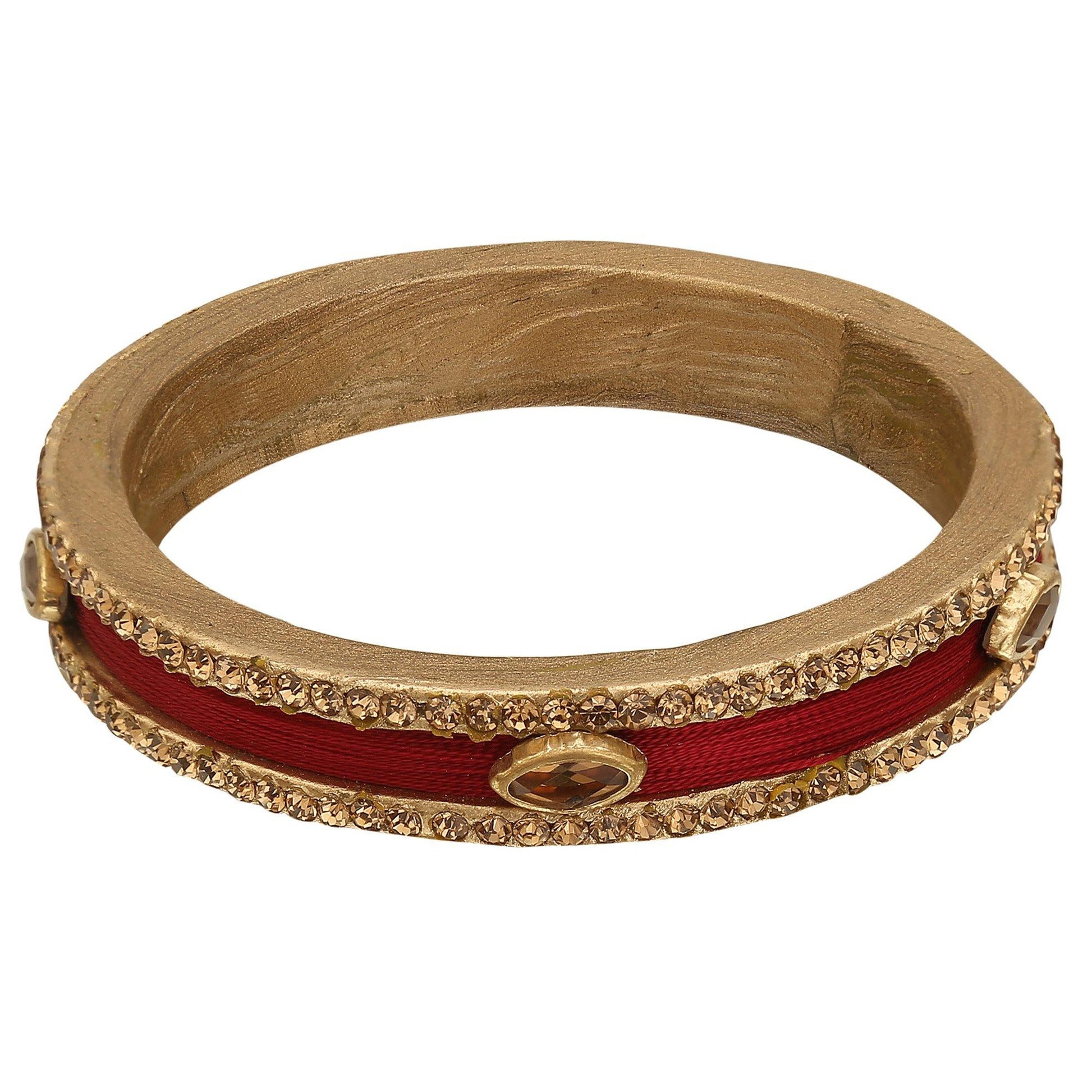 sukriti rajasthani wedding silk thread lac chuda maroon bangles bridal jewelry for women - set of 20