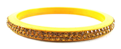 sukriti rajasthani yellow lac bangles for women - set of 4