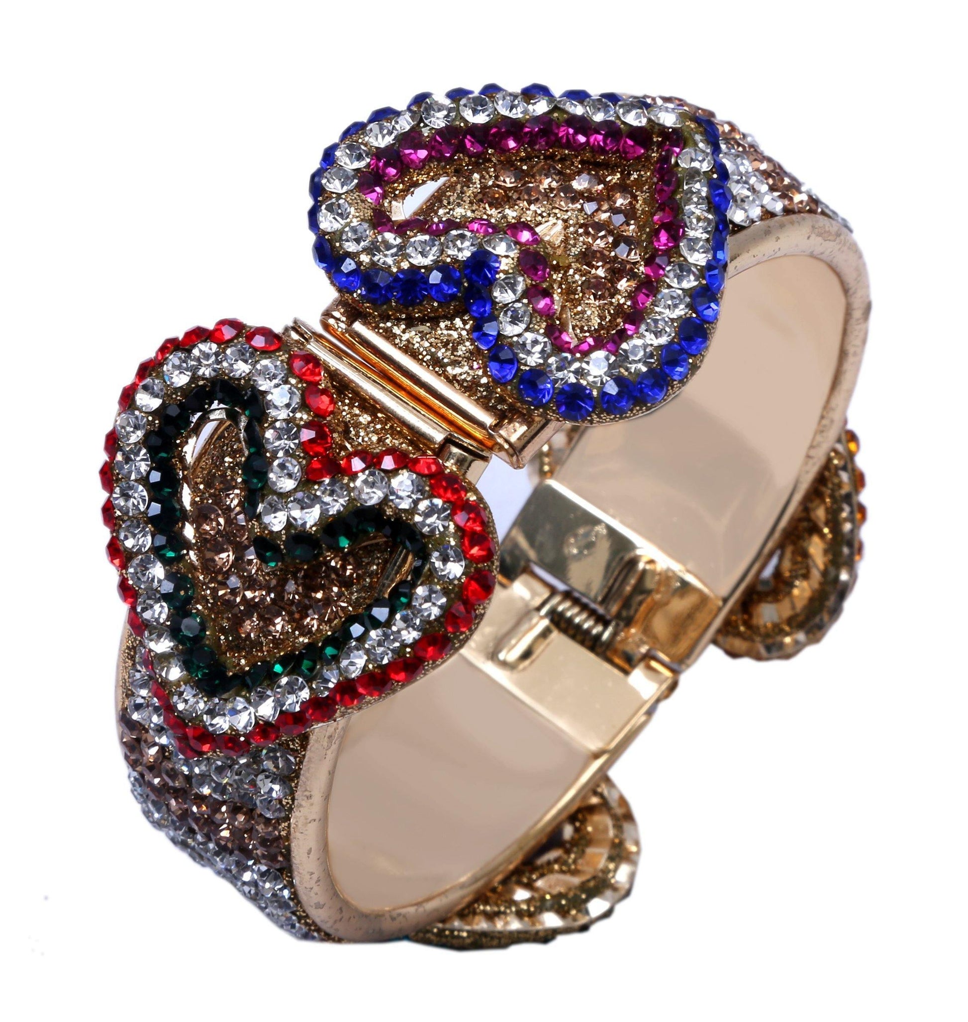 sukriti women's party wear adjustable multi color cuff bracelet for girls, women